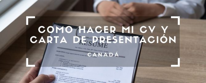 CV Y CARTA DE PRESENTACION PARA CANADA